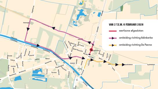 Werken stationsstraat februari 2026 fase 1