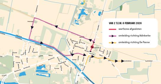 Werken stationsstraat februari 2026 fase 1