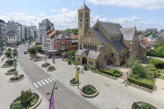 Overzichtsfoto van de omgeving O.L.V.-kerk vanuit de Zeelaan